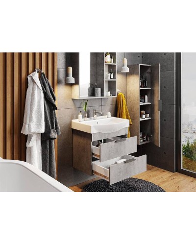 Шкаф пенал Onika Девис 30.10 У 403071 подвесной Бетон чикаго