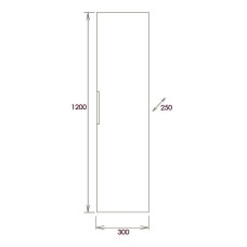 Шкаф пенал Onika Девис 30.10 У 403071 подвесной Бетон чикаго