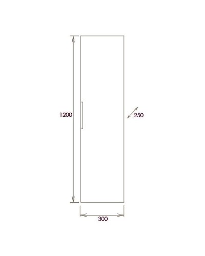 Шкаф пенал Onika Девис 30.10 У 403071 подвесной Бетон чикаго