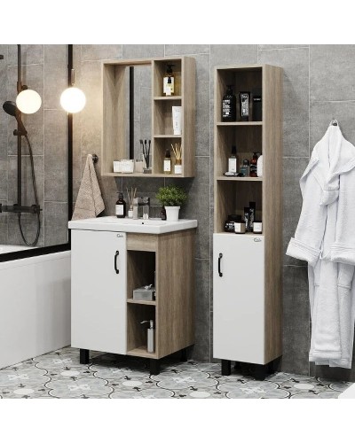 Шкаф пенал Onika Тимбер 30.01 403066 Белый матовый Дуб сонома