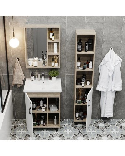 Шкаф пенал Onika Тимбер 30.01 403066 Белый матовый Дуб сонома