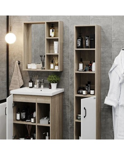 Шкаф пенал Onika Тимбер 30.01 403066 Белый матовый Дуб сонома