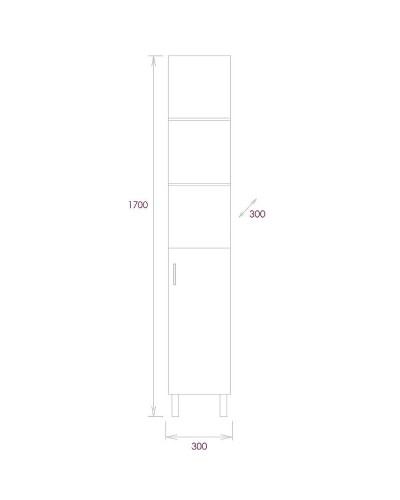 Шкаф пенал Onika Тимбер 30.01 403066 Белый матовый Дуб сонома