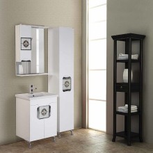 Шкаф пенал Onika Флорена 35.17 R 403517 с бельевой корзиной Белый