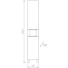 Шкаф пенал Onika Флорена 35.17 R 403517 с бельевой корзиной Белый