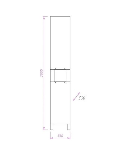 Шкаф пенал Onika Флорена 35.17 R 403517 с бельевой корзиной Белый