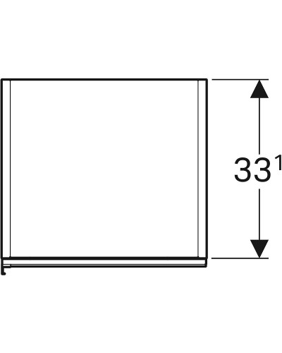 Шкаф пенал Geberit Acanto 38 500.619.JL.2 подвесной Песчаное стекло