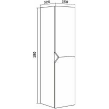 Шкаф пенал Grossman Инлайн 35 303505 Белый Бетон