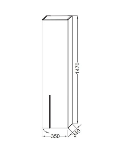 Пенал подвесной фактурный дуб R Jacob Delafon Nouvelle Vague EB3047D-E73