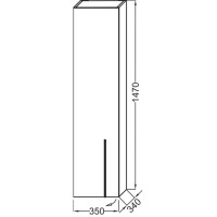 Пенал подвесной аквамарин глянец L Jacob Delafon Nouvelle Vague EB3047G-G91
