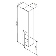 Пенал подвесной орех L Am.Pm Gem M90CHL0306NF