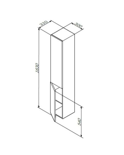 Пенал подвесной орех L Am.Pm Gem M90CHL0306NF
