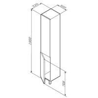 Пенал напольный орех L Am.Pm Gem M90CSL0306NF
