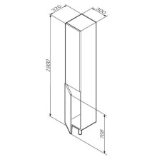 Пенал напольный орех L Am.Pm Gem M90CSL0306NF