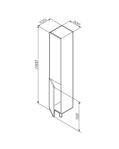 Пенал напольный орех L Am.Pm Gem M90CSL0306NF