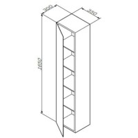 Пенал подвесной глубокий синий матовый L Am.Pm Spirit V2.0 M70ACHML0356DM