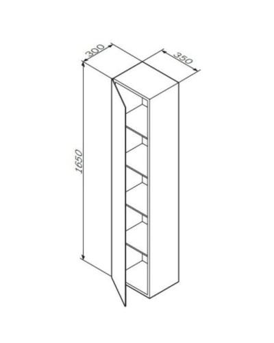 Пенал подвесной глубокий синий матовый L Am.Pm Spirit V2.0 M70ACHML0356DM