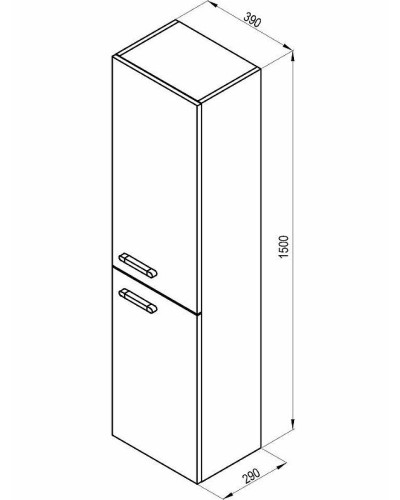 Шкаф пенал Ravak Chrome 39 R X000000543 подвесной Белый глянец