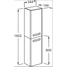 Шкаф пенал Roca The Gap 35 ZRU9302747 L подвесной Фиолетовый