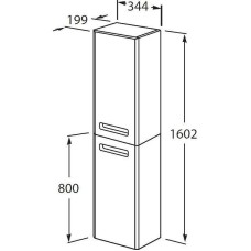 Шкаф пенал Roca The Gap 35 ZRU9302746 R подвесной Фиолетовый