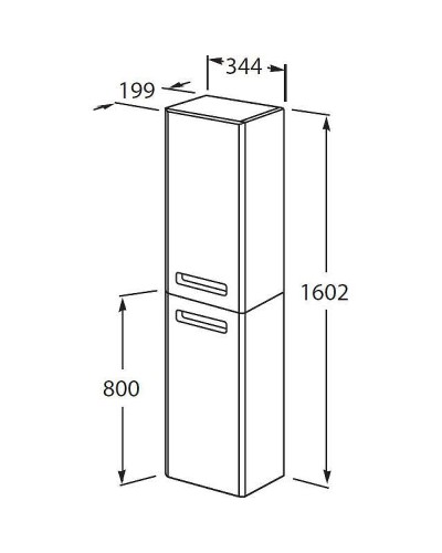 Шкаф пенал Roca The Gap 35 ZRU9302746 R подвесной Фиолетовый