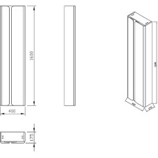 Шкаф пенал Ravak SB Balance 40 X000001374 подвесной Белый Графит