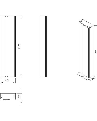 Шкаф пенал Ravak SB Balance 40 X000001374 подвесной Белый Графит
