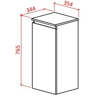 Полупенал подвесной белый глянец Astra-Form Альфа 020315