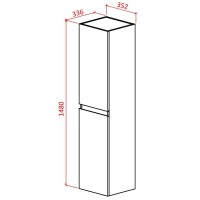 Пенал подвесной белый глянец Astra-Form Альфа 020314