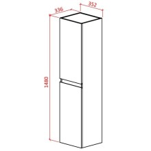 Пенал подвесной белый глянец Astra-Form Альфа 020314
