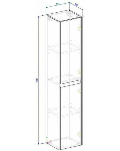 Шкаф пенал BelBagno Kraft 33 R KRAFT-1600-2A-SC-RT-R подвесной Rovere Tabacco