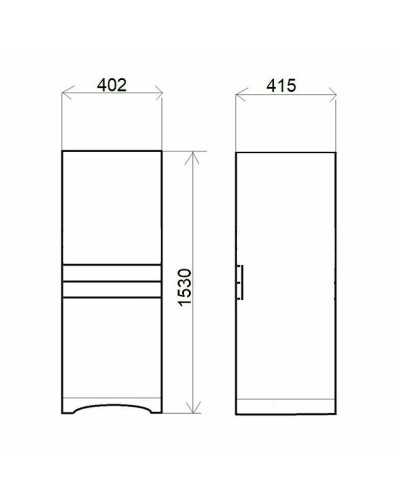 Шкаф пенал Orange Classic 40 R F7-40PE2 Тик