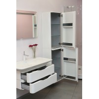 Шкаф пенал Duravit PuraVida 46 R PV9206R8585 подвесной Белый глянцевый