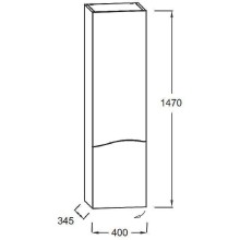 Шкаф пенал Jacob Delafon Sherwood 40 R EB1836RRU-P13 подвесной Состаренный дуб