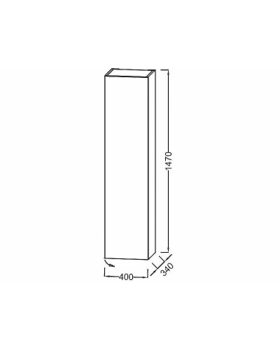 Шкаф пенал Jacob Delafon 40 R EB1850D-N18 подвесной Белый глянец