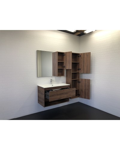 Шкаф пенал Comforty Бордо 40 00-00007266 подвесной Дуб темно-коричневый