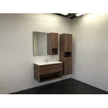 Шкаф пенал Comforty Бордо 40 00-00007266 подвесной Дуб темно-коричневый