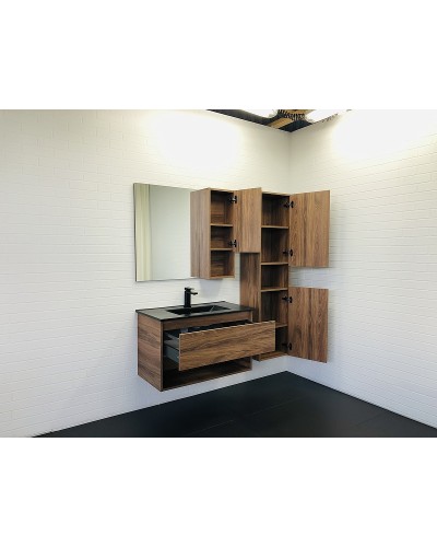 Шкаф пенал Comforty Бордо 40 00-00007266 подвесной Дуб темно-коричневый