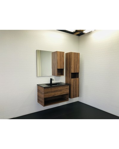 Шкаф пенал Comforty Бордо 40 00-00007266 подвесной Дуб темно-коричневый