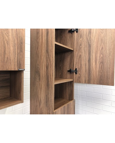 Шкаф пенал Comforty Бордо 40 00-00007266 подвесной Дуб темно-коричневый