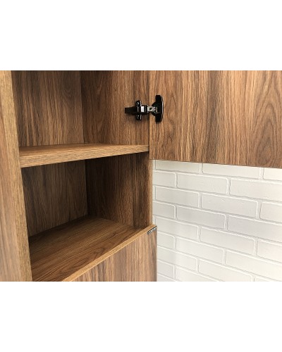 Шкаф пенал Comforty Бордо 40 00-00007266 подвесной Дуб темно-коричневый