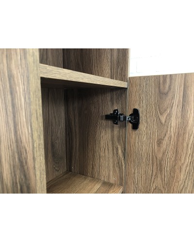 Шкаф пенал Comforty Бордо 40 00-00007266 подвесной Дуб темно-коричневый