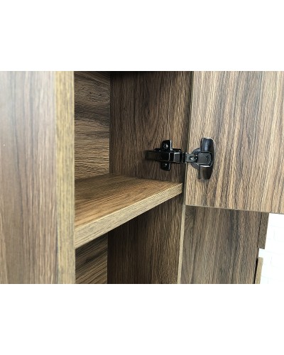 Шкаф пенал Comforty Бордо 40 00-00007266 подвесной Дуб темно-коричневый