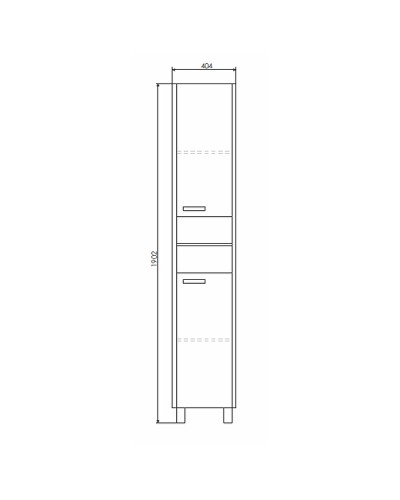 Шкаф пенал Comforty Марио 40 00-00004160 Дуб темный