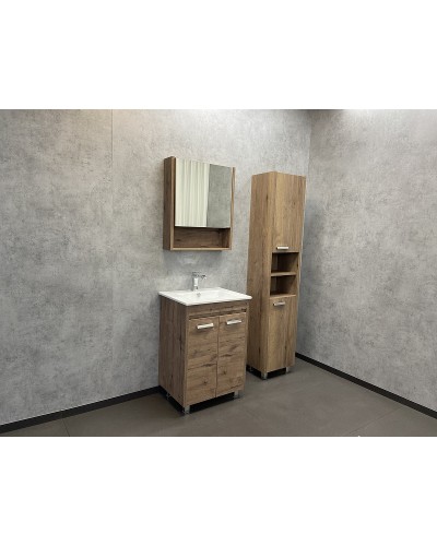 Шкаф пенал Comforty Марио 40 00-00004160 Дуб темный