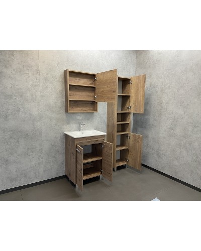 Шкаф пенал Comforty Марио 40 00-00004160 Дуб темный