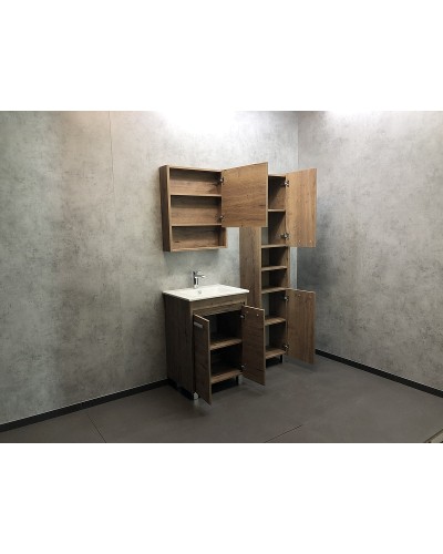 Шкаф пенал Comforty Марио 40 00-00004160 Дуб темный