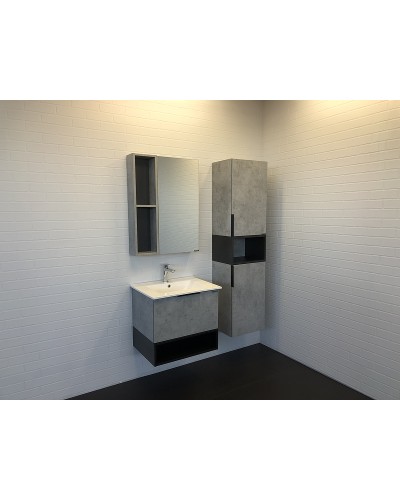 Шкаф пенал Comforty Франкфурт 40 00-00006505 подвесной Бетон светлый