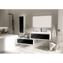 Шкаф пенал Marka One Milacco 30П L У73210 Black Stone