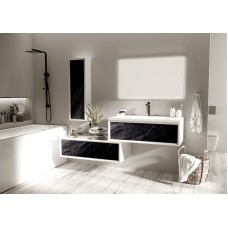 Шкаф пенал Marka One Milacco 30П L У73210 Black Stone